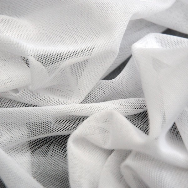 Tulle Remnant No.1593 (Elastic Tulle Oslo, snow)