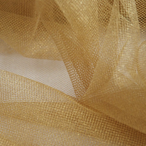 Tulle Remnant No. 895 (Sparkling Tulle Network, gold)